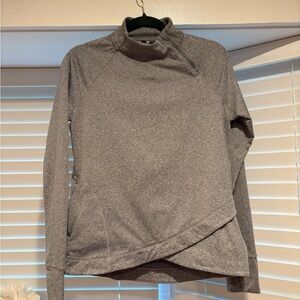 Gray Long Sleeve Pullover Womens